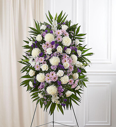 Lavender &amp;amp; White Sympathy Standing Spray